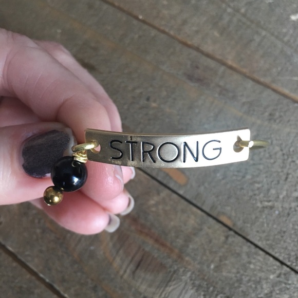 Inspirational Gemstone Bangle Bracelet - Picture 3 of 6